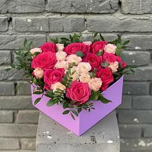 Цветочная композиция из Розы в коробке в Константиновском