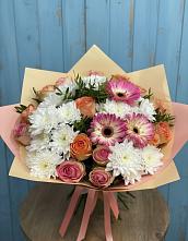 Букет цветов из:  Розы, Герберы и Хризантемы #REPLACE_PRED# Константиновском