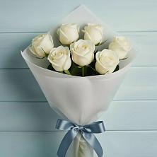 Букет 7 Белых роз Эдлесс Лав в Константиновском
