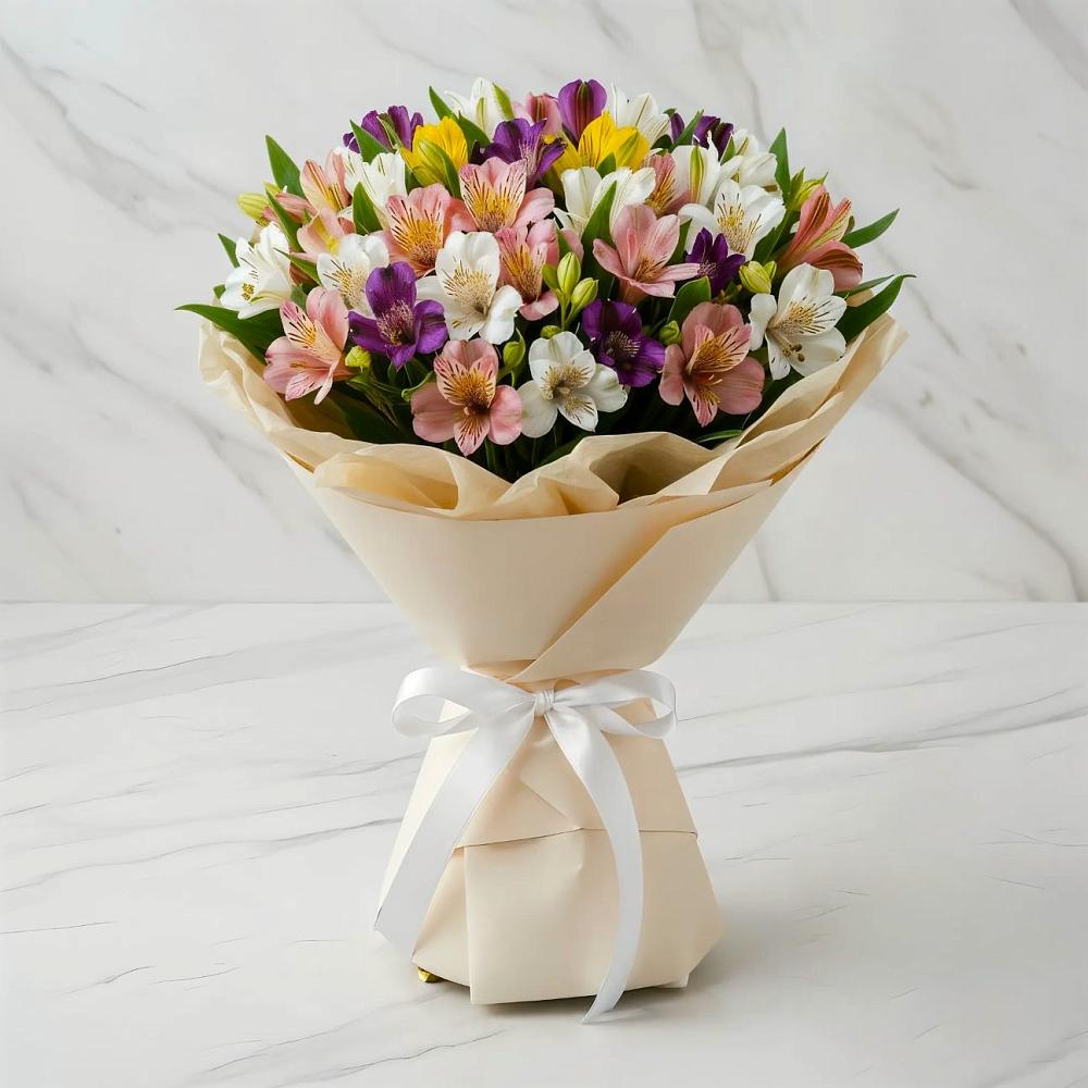 Букет цветов из: Альстромерии в Константиновском