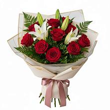 Букет цветов из:  Лилии и Розы в Константиновском