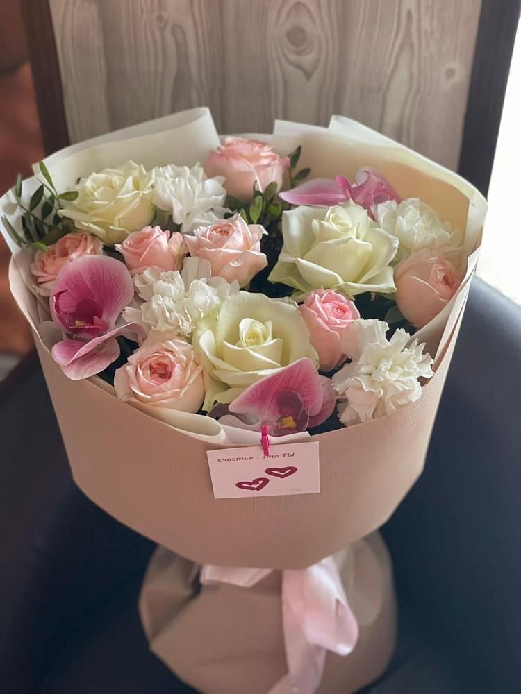 Букет цветов из: Орхидеи, Розы и Гвоздики в Константиновском