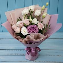 Букет цветов из:  Розы и Лизиантусы #REPLACE_PRED# Константиновском