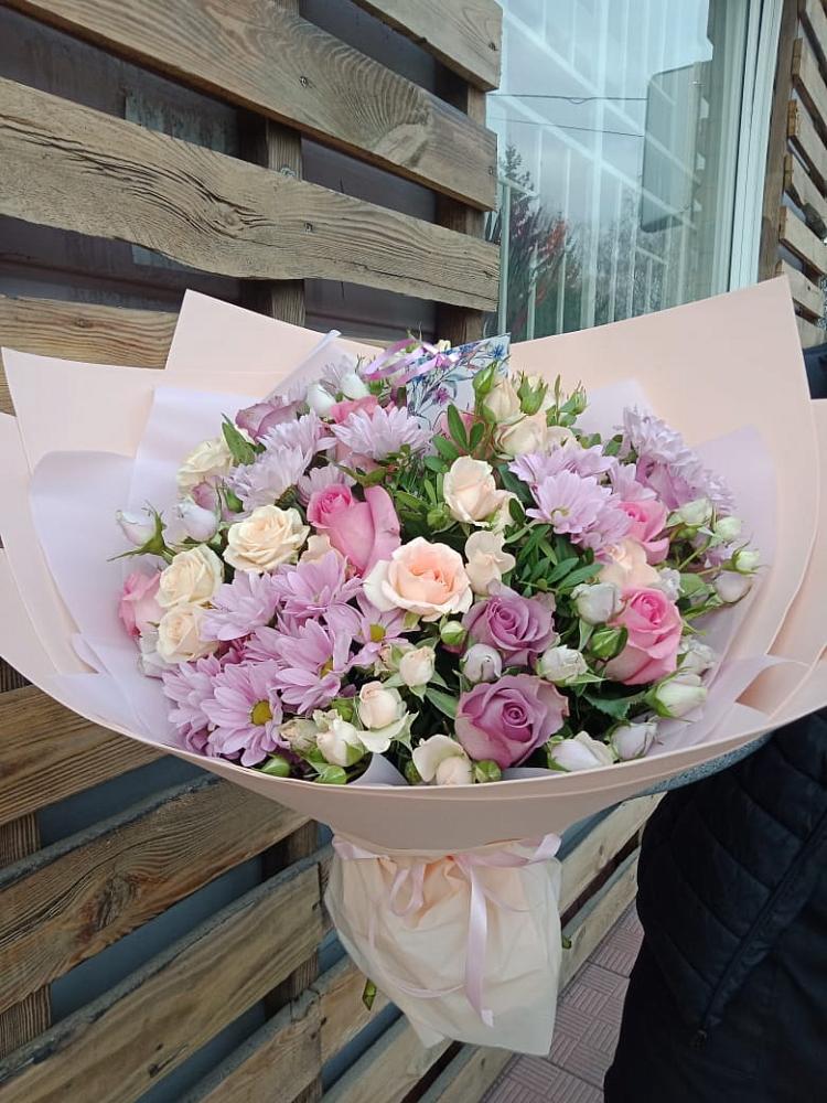 Букет цветов из: Розы и Хризантемы в Константиновском