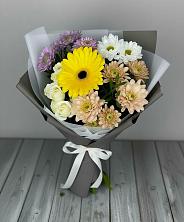 Букет цветов из:  Розы, Герберы и Хризантемы в Константиновском