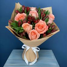 Букет цветов из:  Розы и Альстромерии в Константиновском