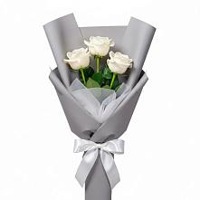 Букет 3 белые розы #REPLACE_PRED# Константиновском