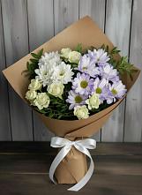 Букет цветов из:  Хризантемы и Розы в Константиновском