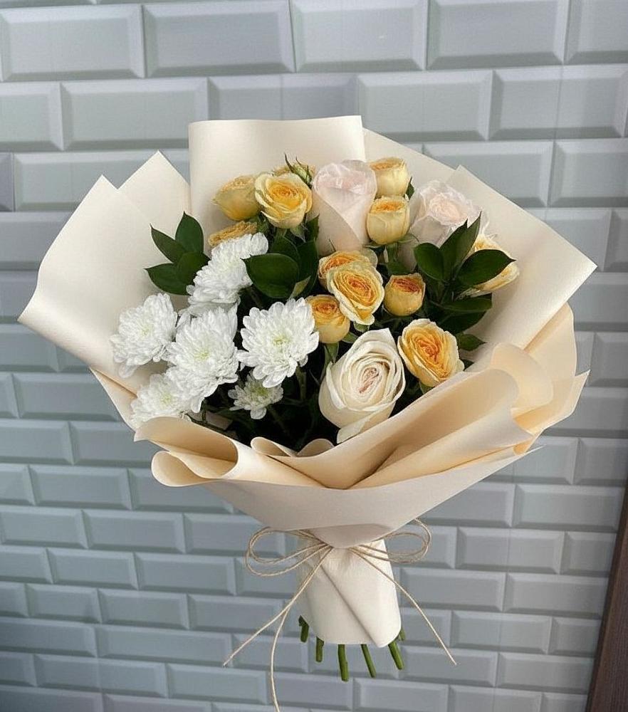 Букет цветов из: Розы и Хризантемы в Константиновском