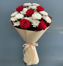 Букет цветов из:  Розы и Хризантемы в Константиновском