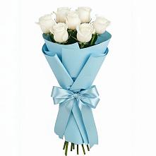 Букет 7 белых роз Проуд в Константиновском