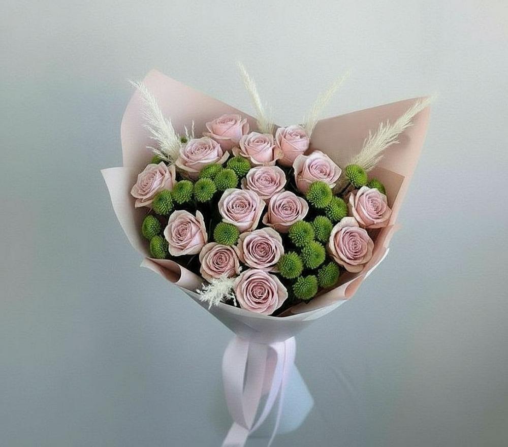 Букет цветов из: Розы и Хризантемы в Константиновском