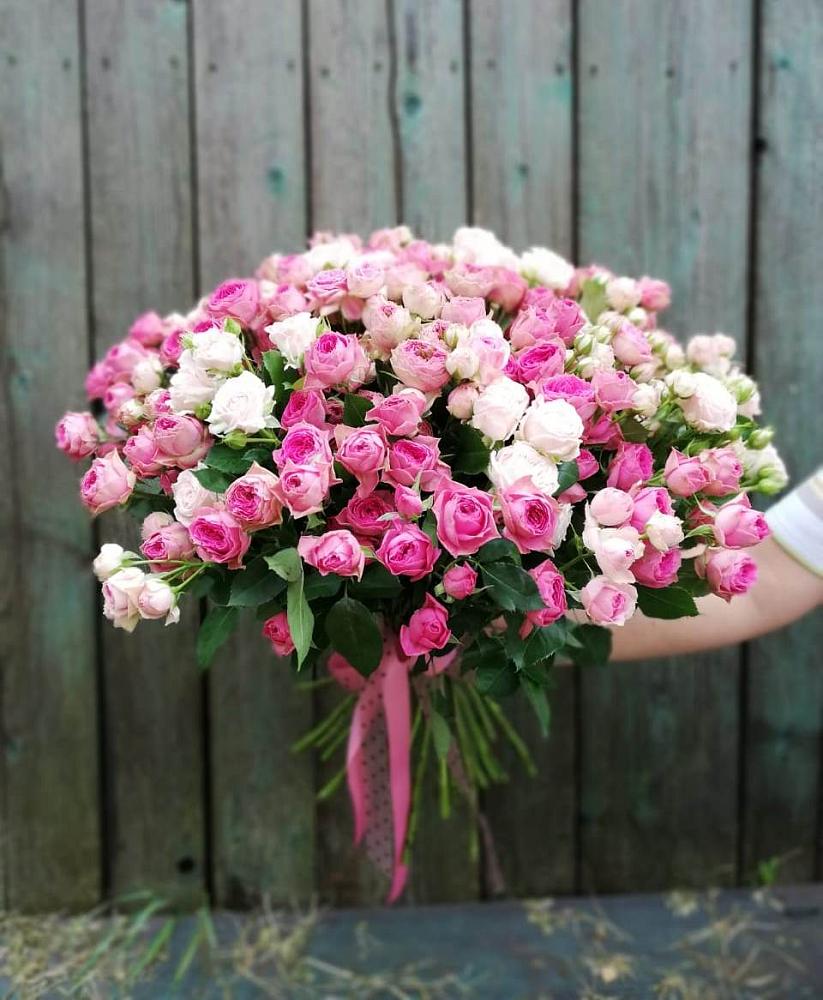 Букет Розовые кустовые розы Натали и Лав Лидия в Константиновском