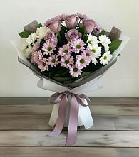 Букет цветов из:  Хризантемы и Розы в Константиновском