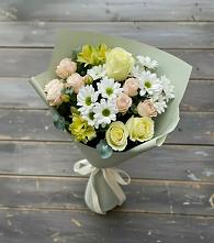 Букет цветов из:  Альстромерии, Розы и Хризантемы в Константиновском