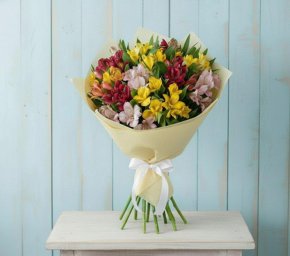 Букет цветов из: Альстромерии в Константиновском