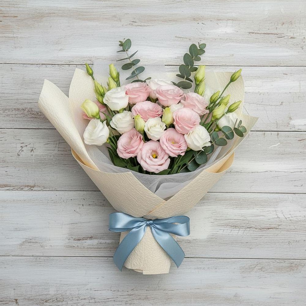 Букет цветов из: Лизиантусы в Константиновском